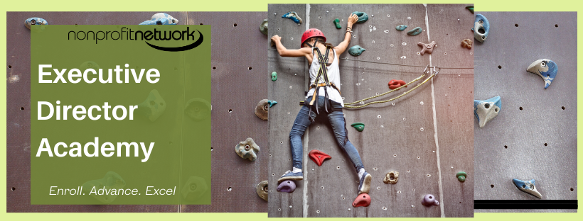 ED Academy banner of woman on a climbing wall